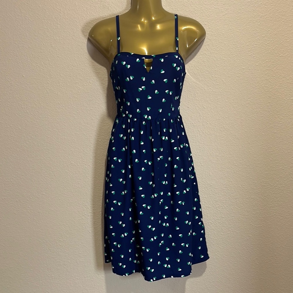 OLD NAVY Heart Print Spaghetti Strap Sundress, Size 2, EUC